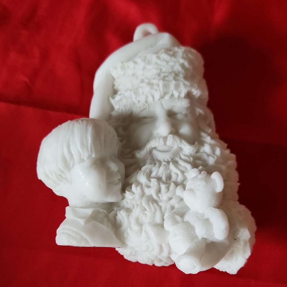 Ltd Ed Mark Klaus Santa Claus and Child Ornament